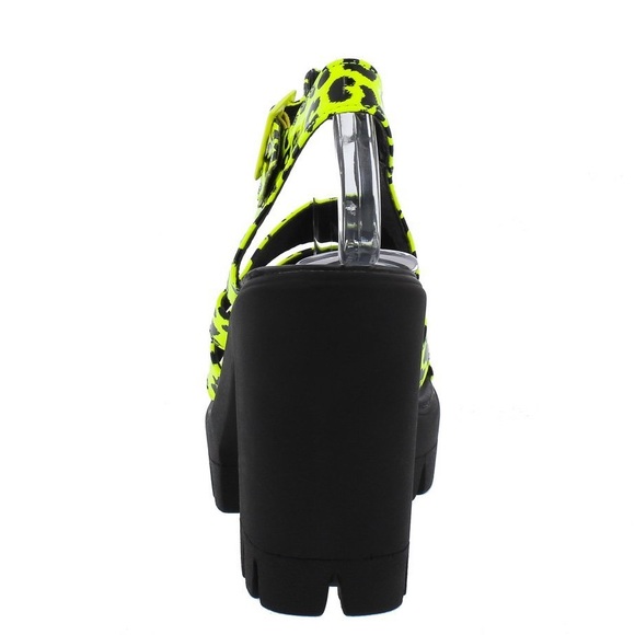 Neon cheetah lug sole heel - Picture 6 of 7